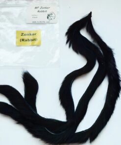 Zonker Rabbit for trout flies patterns black