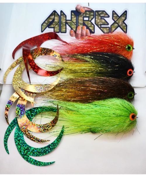 Artivulated Pike Flies and Red Tail Bulkhead Fly