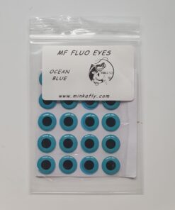 10mm Blue Fluorescent eyes for fly tying