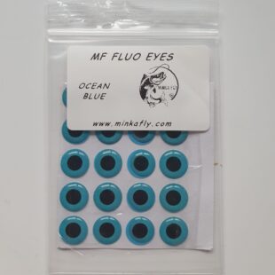 10mm Blue Fluorescent eyes for fly tying