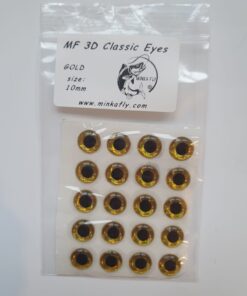Yellow 3d Fish eyes 10 mm for fly tying