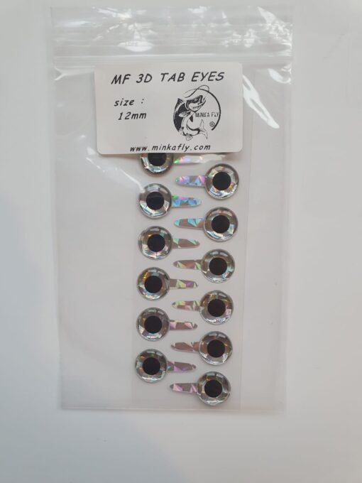 12 mm Strong tab eyes for fly tying