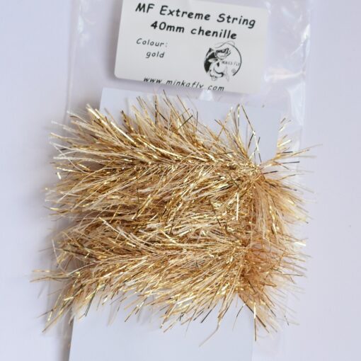 MF Extreme String Chenille for Fly tying trouts streamers Gold