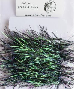 MF Extreme String Chenille for Fly tying trouts streamers Green black