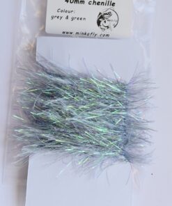 MF Extreme String Chenille for Fly tying trouts streamers grey green