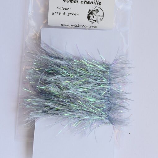 MF Extreme String Chenille for Fly tying trouts streamers grey green
