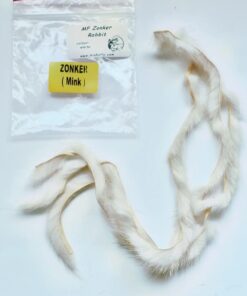 Zonker Rabbit for trout flies patterns white