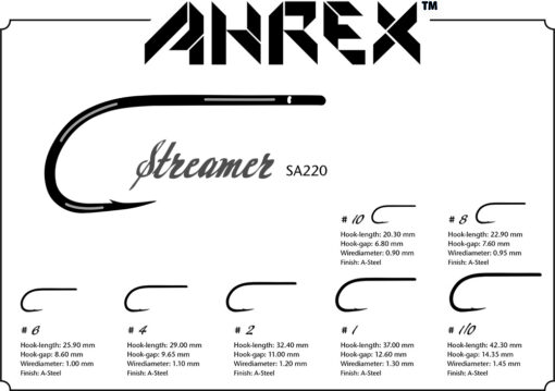 ahrex sa220 size chart