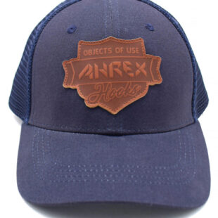 Ahrex Leather Patch Trucker Navy